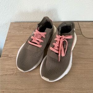 adidas Brown Sneakers with Pink Laces